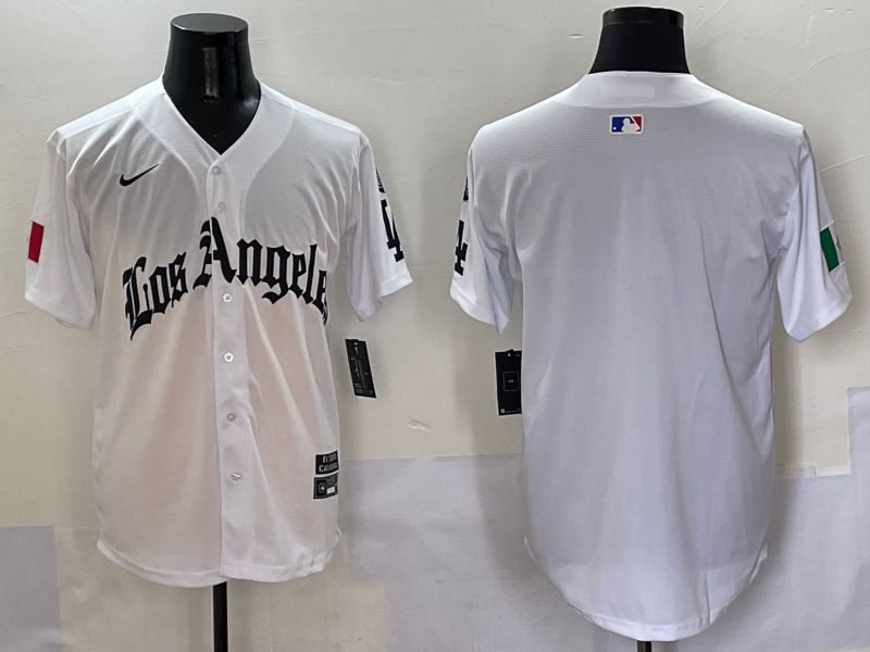 Men Los Angeles Dodgers Blank White Five generations Joint Name 2025 Nike MLB Jersey style 1->los angeles dodgers->MLB Jersey